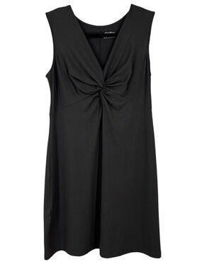Eddie Bauer Astor Tie Travel Dress | Size Medium | Poly Spandex Blend | Black